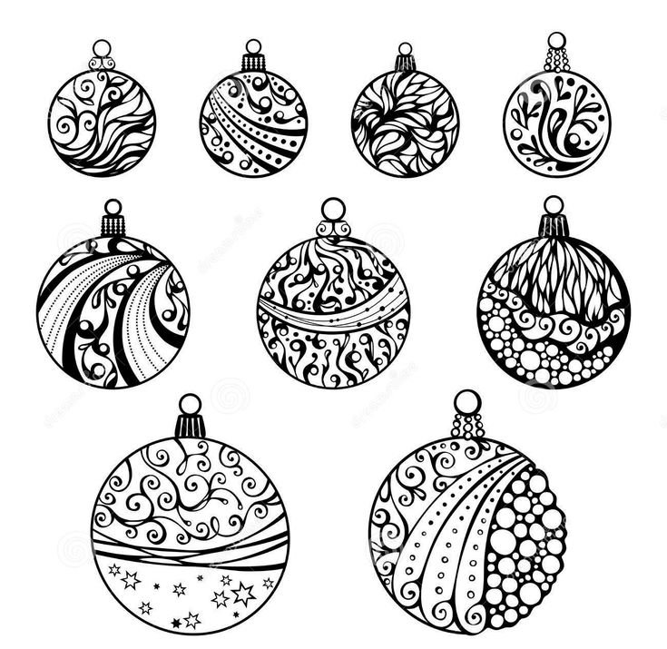 Стилизованные елочные игрушки