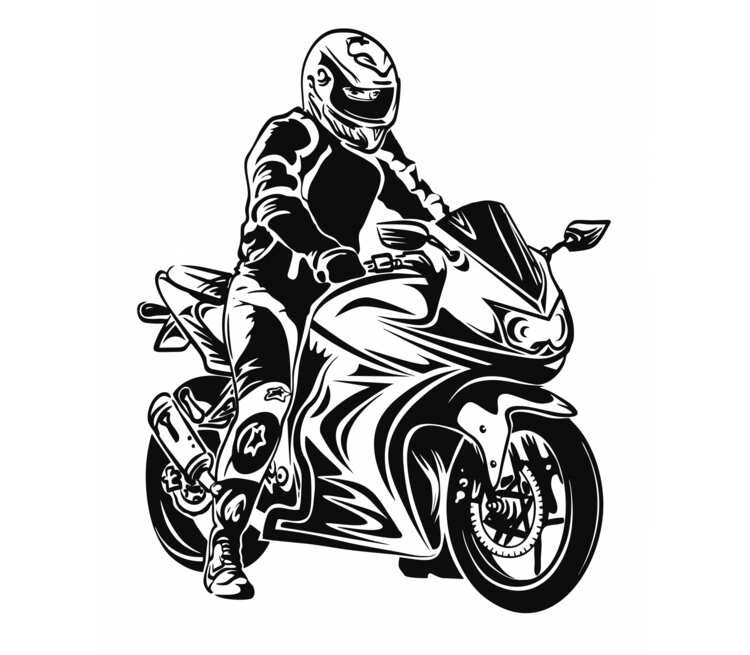 Мотоцикл Кавасаки вектор