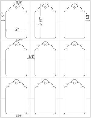Ярлычок для подарка шаблон