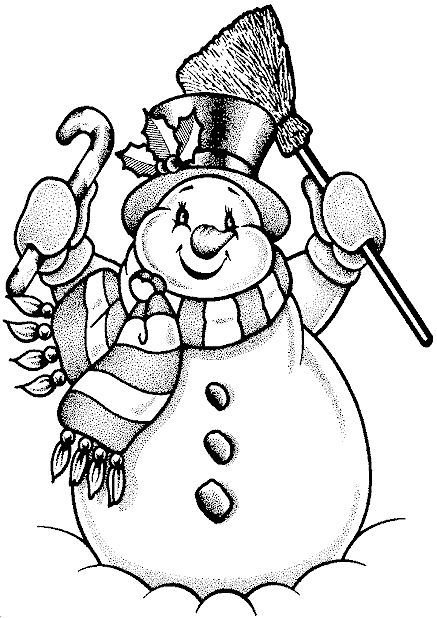 Снеговик раскраска для детей