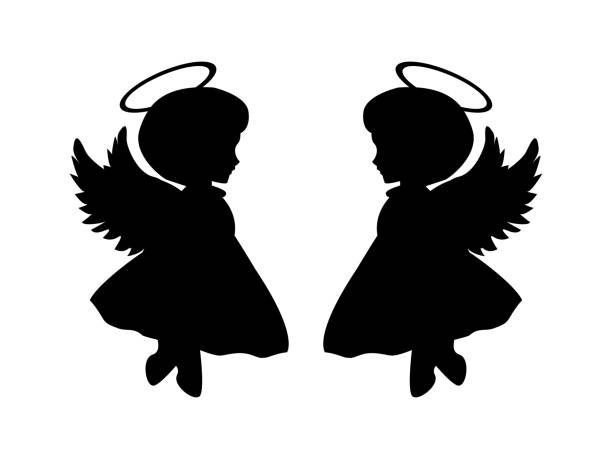 Ангелочки силуэт