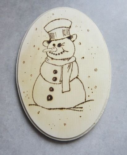 Снеговик на выжигателе