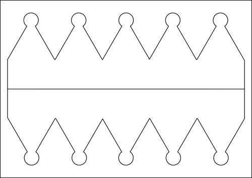 Лекало короны из бумаги