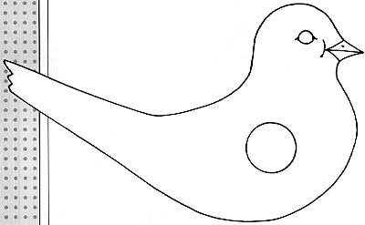 Шаблон птицы для аппликации