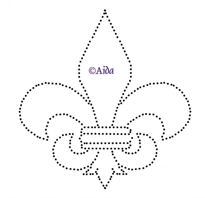 Трафарет брошь бисер