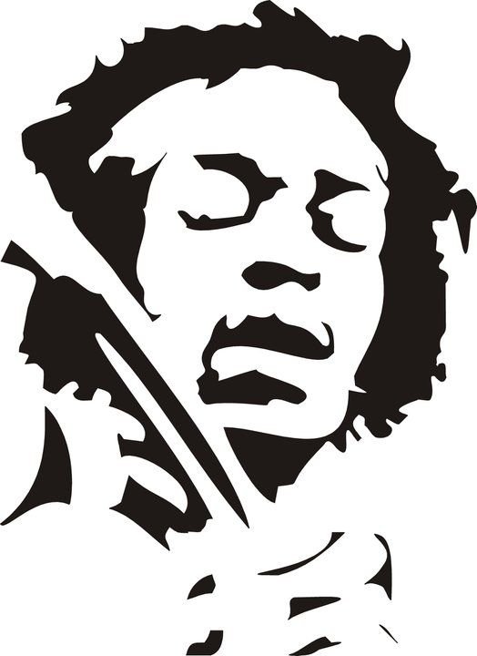 Джимми Хендрикс Stencil Art