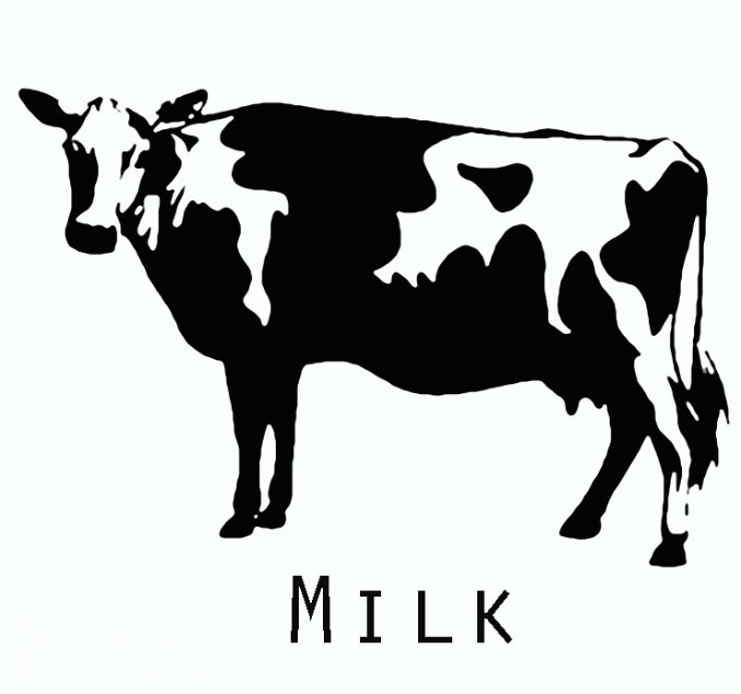 Корова трафарет