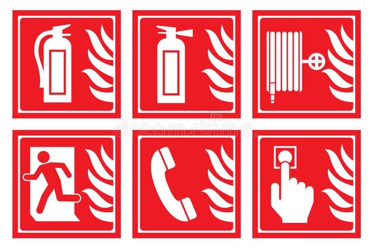 Запрещающие знаки пожарной безопасности