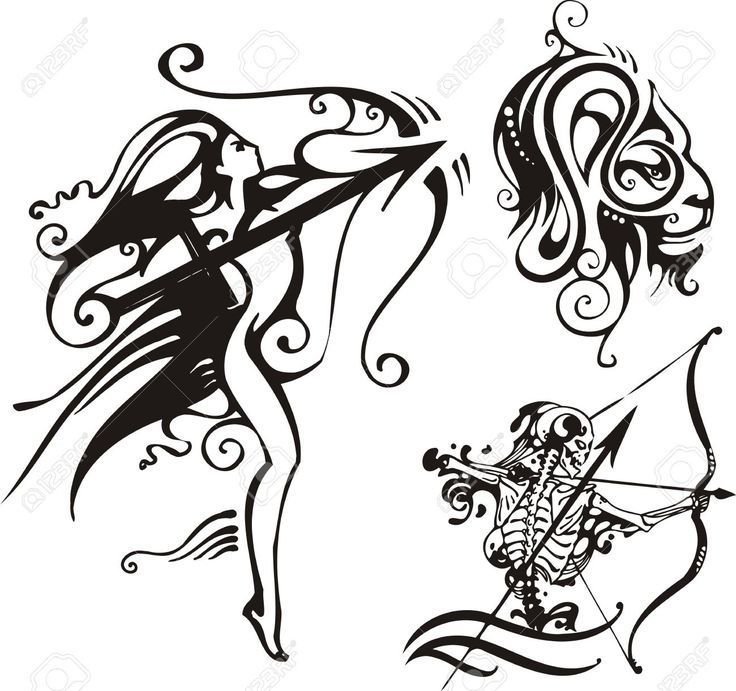 Стрелец знак зодиака эскиз