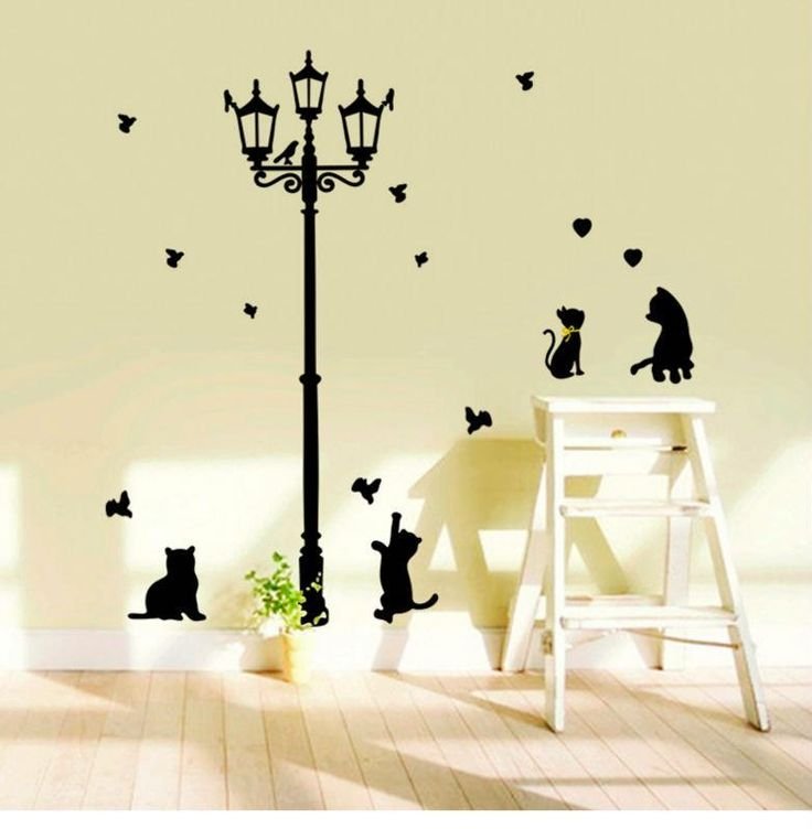 Наклейка фонарь на стену