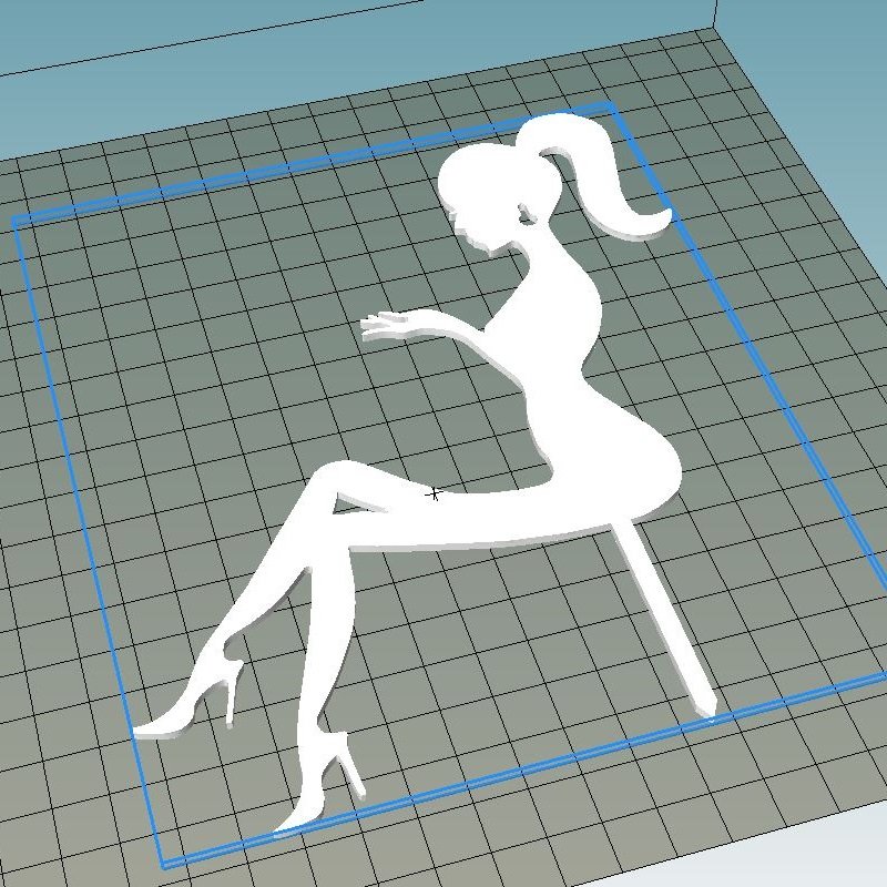 Макет для торта девушка