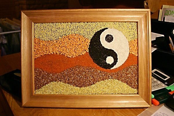 Декоративное панно из круп