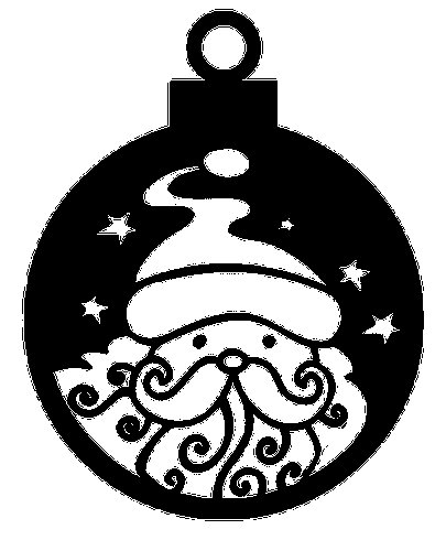 Елочные игрушки трафарет