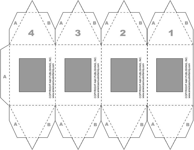 Развертка фонарика из бумаги