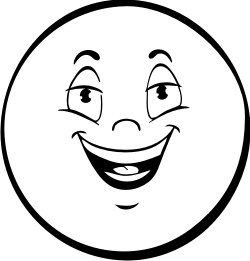 Картинка смайлика с улыбкой раскраска