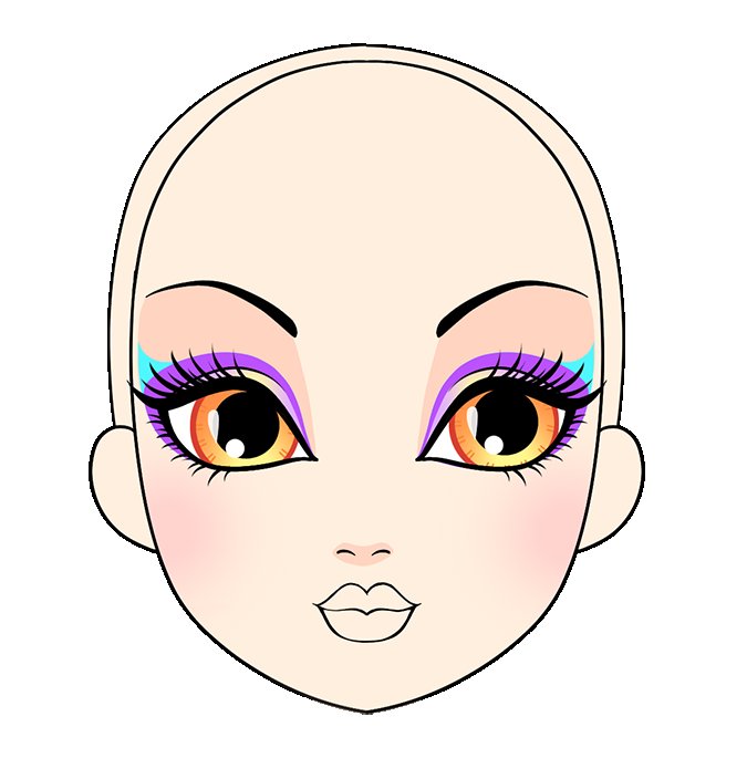 Лицо без волос для аппликации