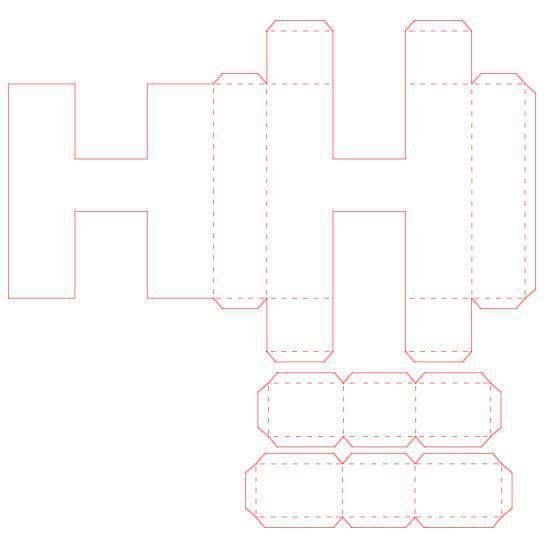 Объемные буквы трафарет