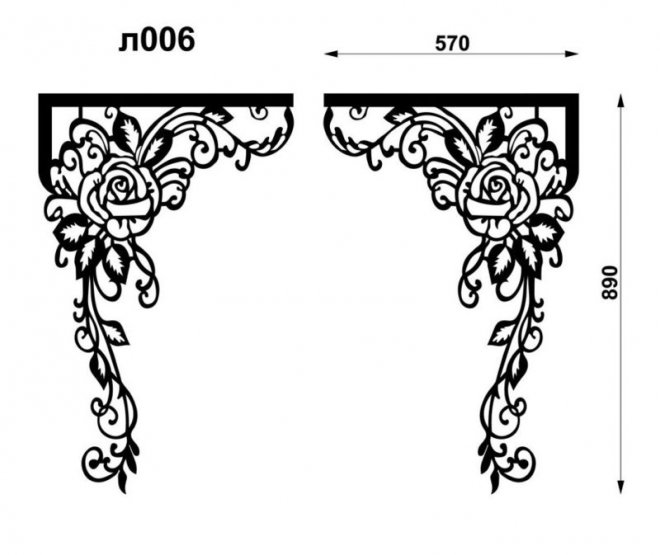 Эскизы ажурных ламбрекенов