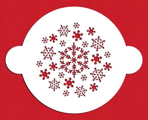 Трафарет снежинок для украшения торта