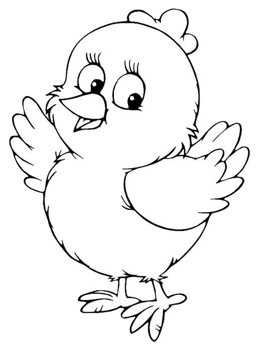 Цыпленок раскраска для детей