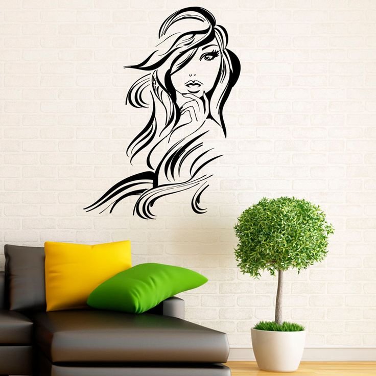 Наклейка на стену салона