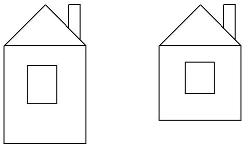 Домик шаблон для детей