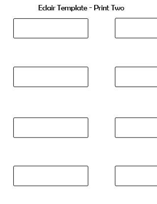 Трафарет для эклеров Размеры