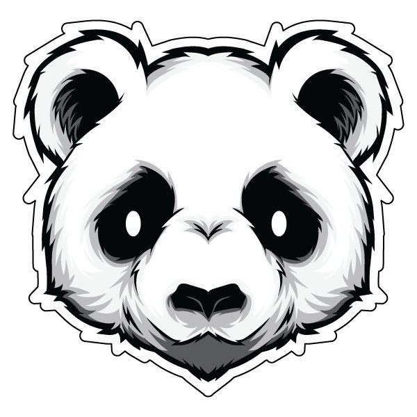 Панда черно белая