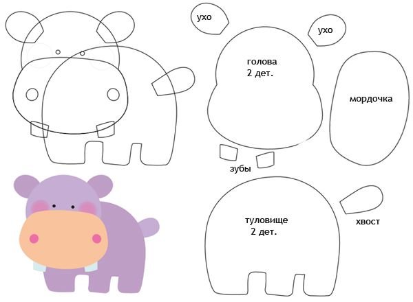 Фетровые игрушки выкройки