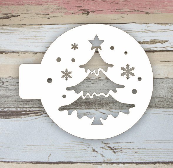 Новогодние трафареты для кофе