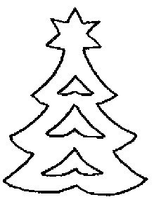 Елочка трафарет