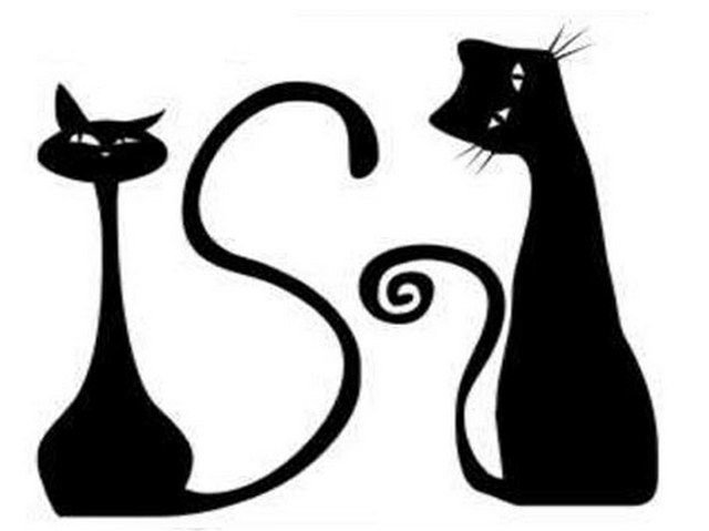 Трафарет кошки