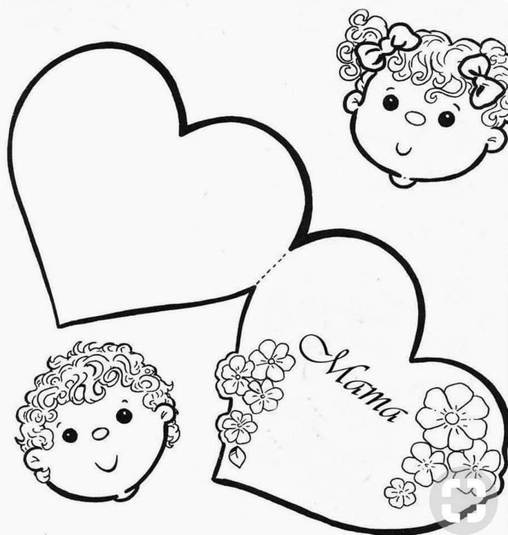 Раскраска ко Дню матери