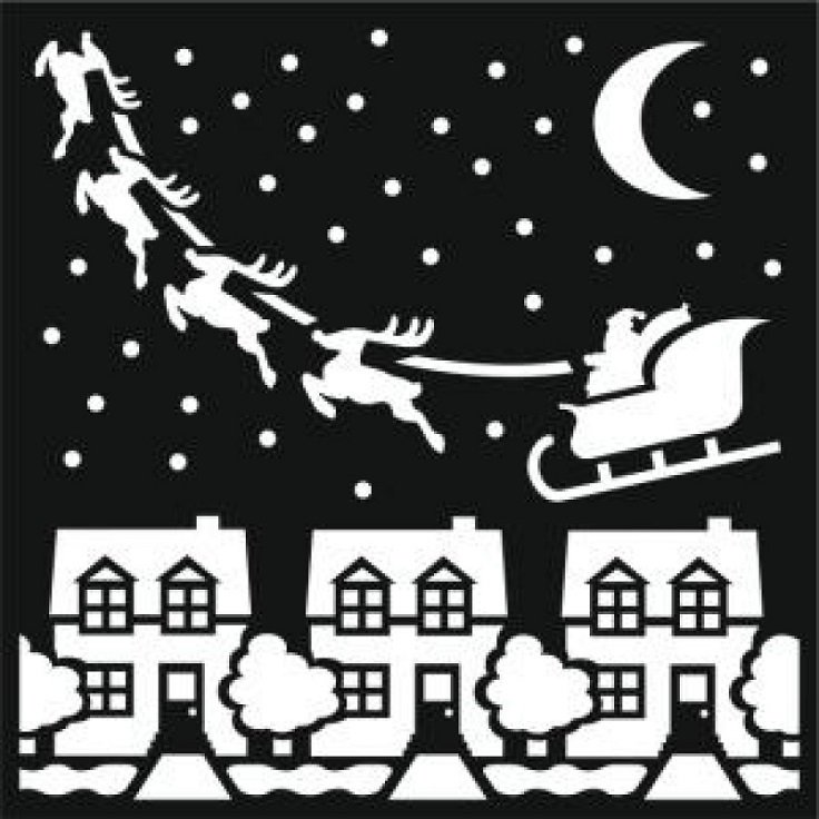 Зимние силуэты на окна