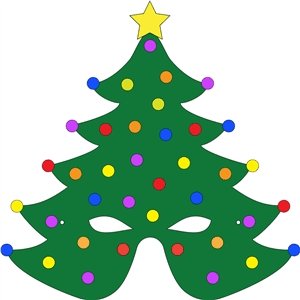 Маска Новогодняя елка