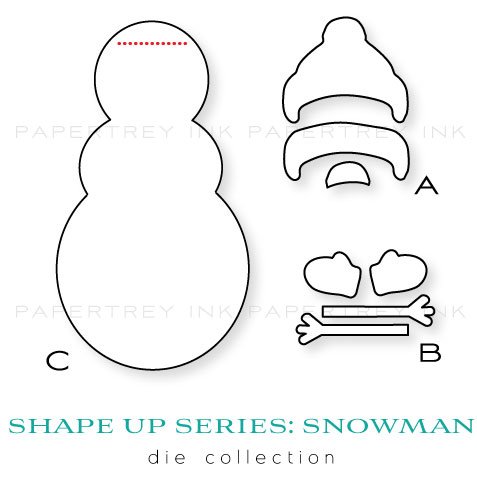 Трафарет снеговика из фетра