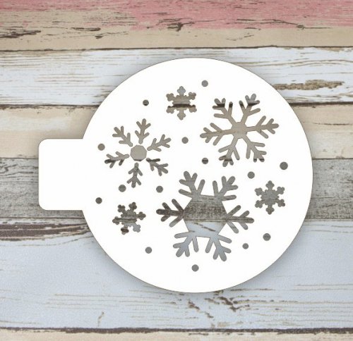 Трафарет 2023 года новогодний для кофе