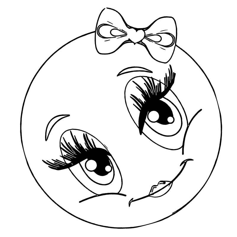 Смайлики картинки раскраски