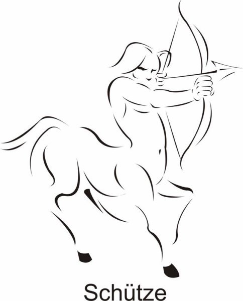 Стрелец знак зодиака рисунок карандашом