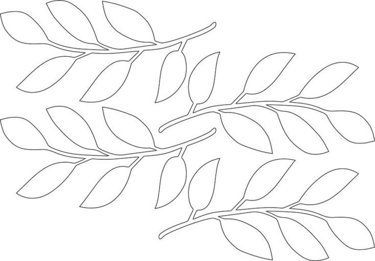 Трафареты листиков для цветов