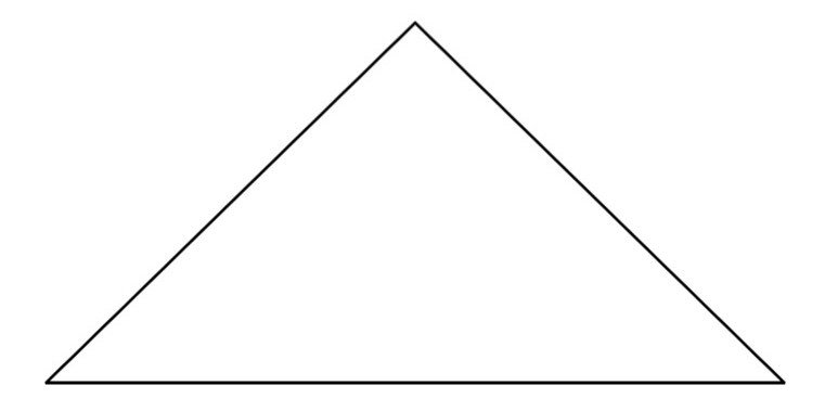 Треугольник на белом фоне