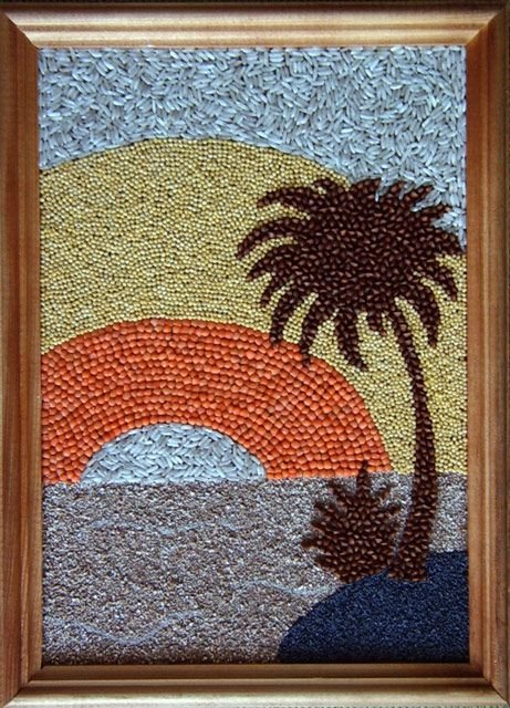 Панно из круп