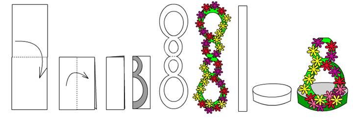 Открытка в виде восьмерки