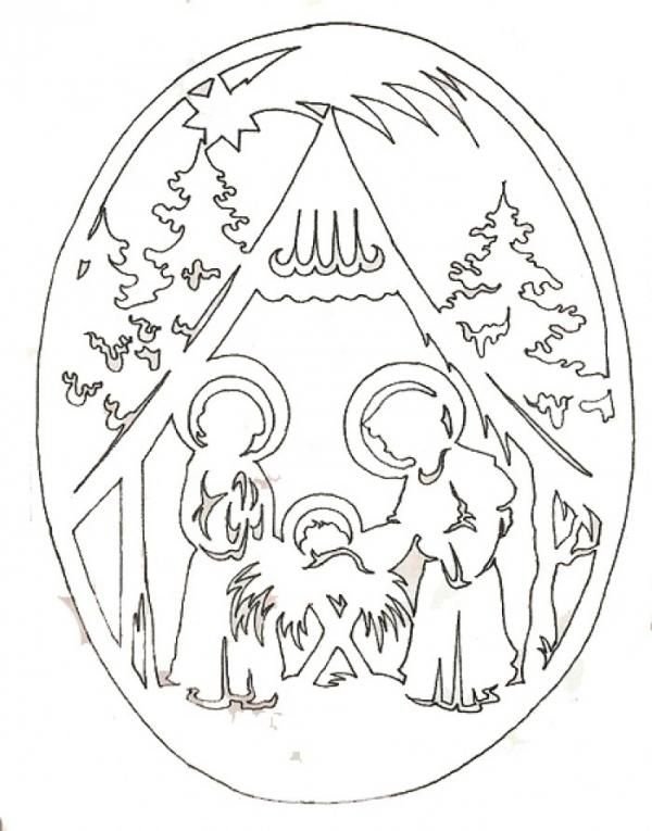 Трафареты на Рождество для вырезания на окно