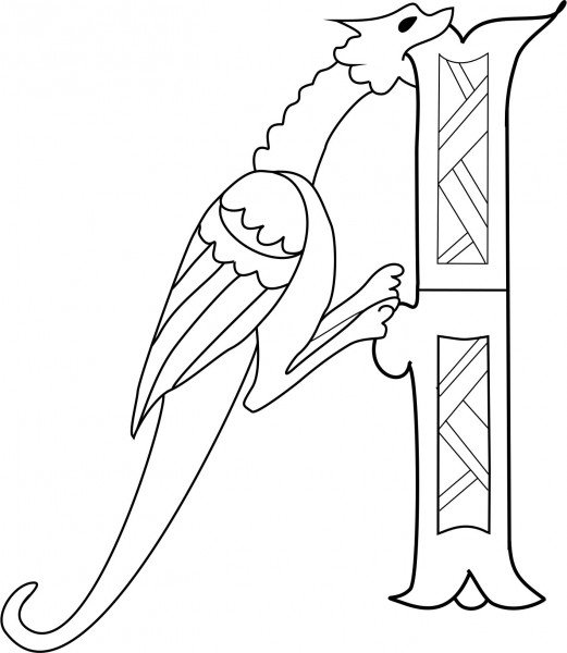 Буквица раскраска