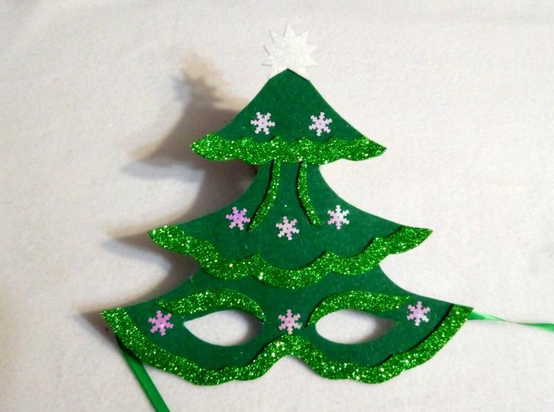 Маска на новый год ёлки для детей