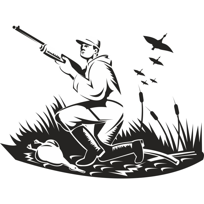 Трафарет охотник