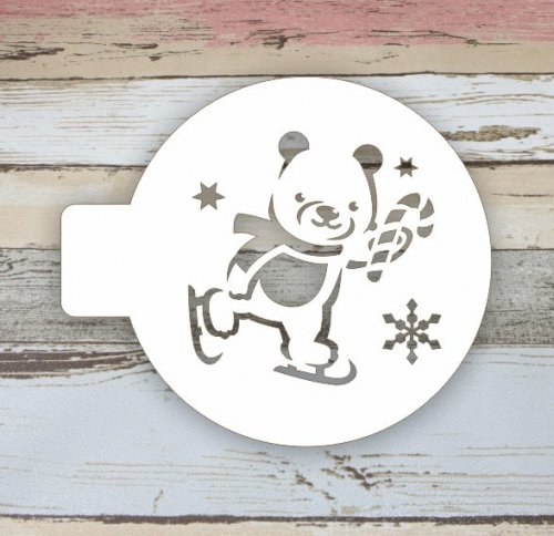 Трафарет для кофе новый год