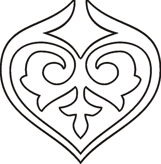 Татарский национальный узор трафарет