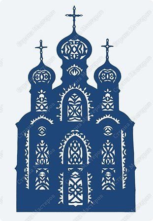 Трафарет церкви для вырезания